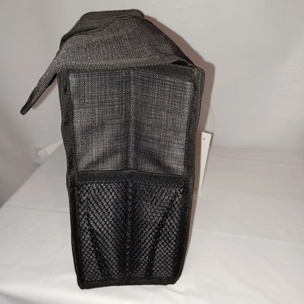 Thirty One Pack N Pull Caddy Car Storage Organizer Bag Black Cross Pop